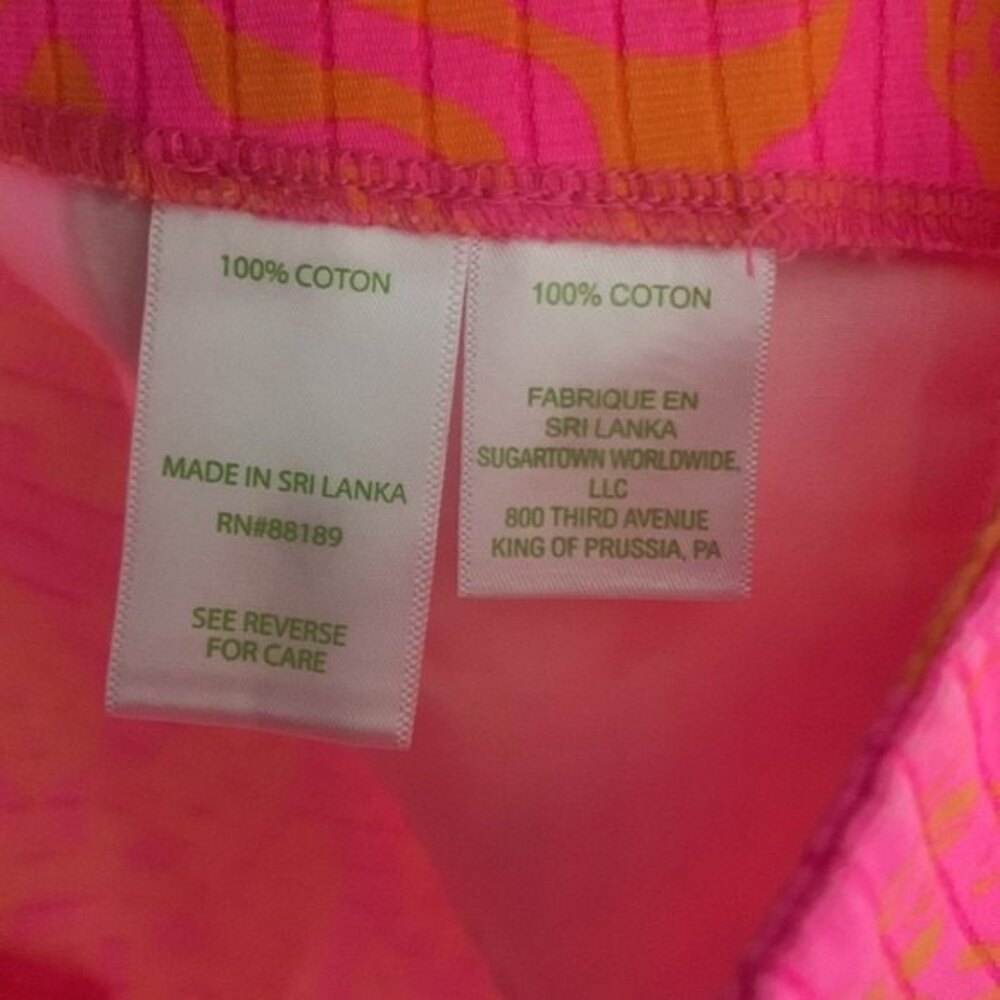 Lilly Pulitzer Pink and Orange Scalloped Ribbed Shorts Size 0 - Picture 5 of 9